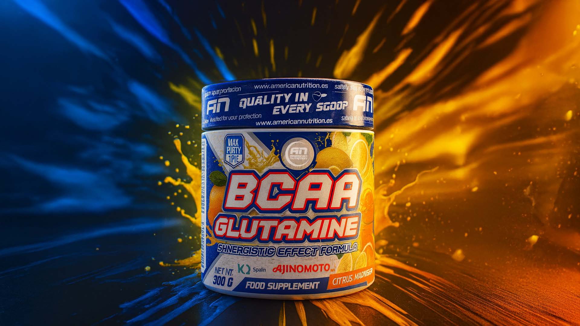BCAA+GLUTAMINA 300 GR american nutrition 1 BCAA+GLUTAMINA 300 GR american nutrition